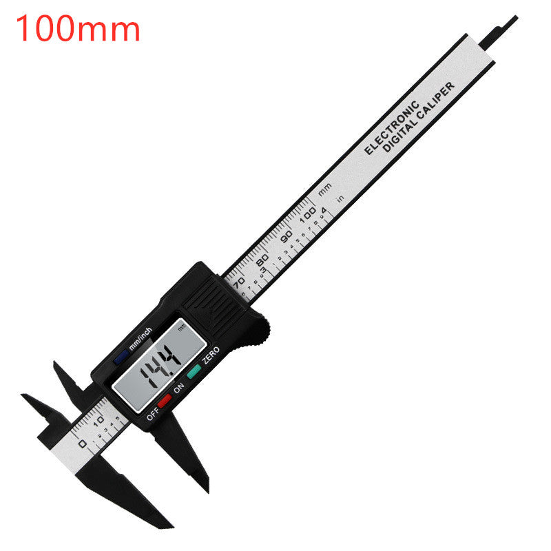 Calibrador digital de fibra de carbono: rango de medición de 150 mm y 100 mm, calibrador Vernier electrónico, micrómetro, regla digital con alta precisión y exactitud