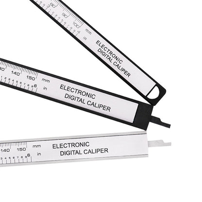 Calibrador digital de fibra de carbono: rango de medición de 150 mm y 100 mm, calibrador Vernier electrónico, micrómetro, regla digital con alta precisión y exactitud