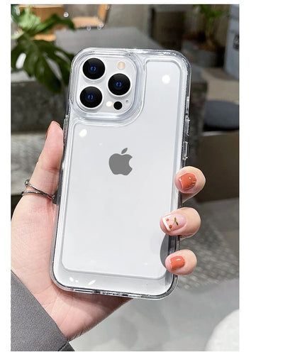 Luxury Silicone Transparent Shockproof Armo Case for iPhone- Clear Protect Cover