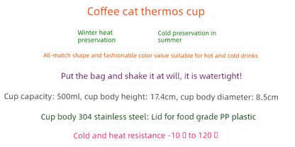 Stainless Steel Coffee Cup Simple Handy Cup Stylish Vacuum Cup Portable Office Business Female Male Cute Water Cup