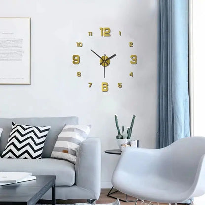 Creative Frameless DIY Wall Clock Wall Decal Home Silent Clock Living Room Office Wall Decoration