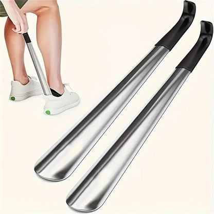 16.5" Metal Shoe Horns Long Handle for Seniors Stainless Steel Extra Long Shoe horn for Men Women spoon shoe lifter accessories