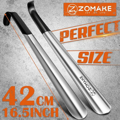 16.5" Metal Shoe Horns Long Handle for Seniors Stainless Steel Extra Long Shoe horn for Men Women spoon shoe lifter accessories