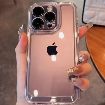 Luxury Silicone Transparent Shockproof Armo Case for iPhone- Clear Protect Cover