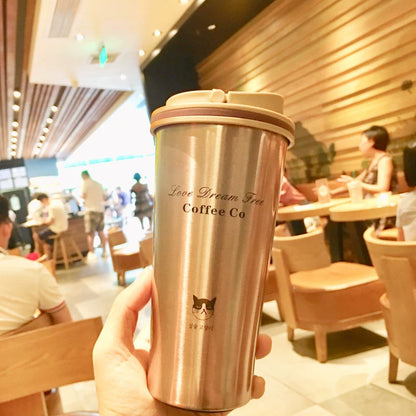 Stainless Steel Coffee Cup Simple Handy Cup Stylish Vacuum Cup Portable Office Business Female Male Cute Water Cup